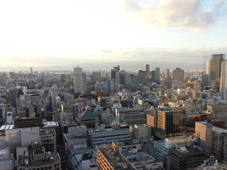 31階展望ホールからみた大阪の眺望